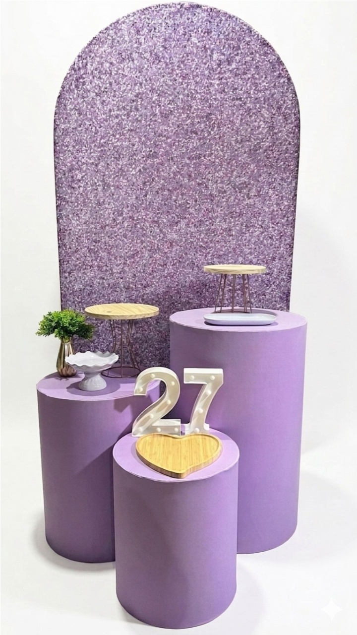 Kit - Lilás Com Número - daydecorafestas