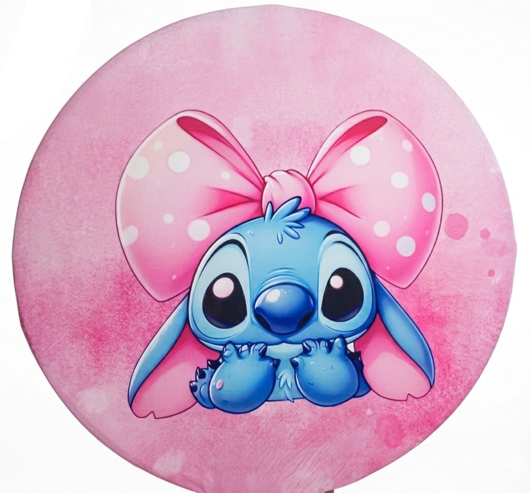 Painel Redondo 1,50 - Stitch Laço  - daydecorafestas