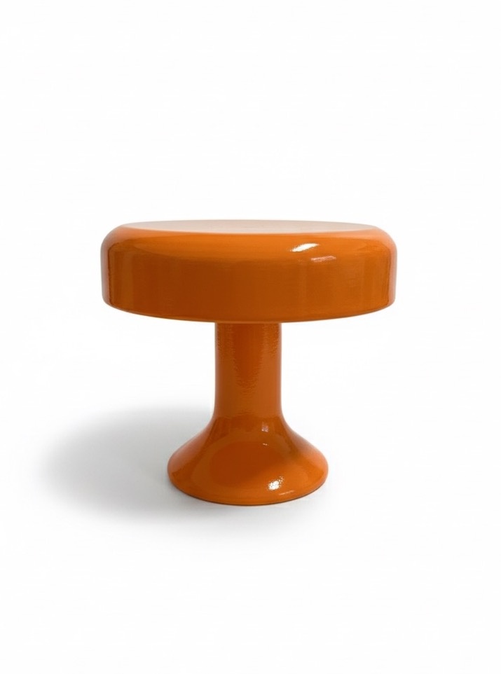 Bandeja Laranja Cerâmica Com Pé Alto - Pp - daydecorafestas