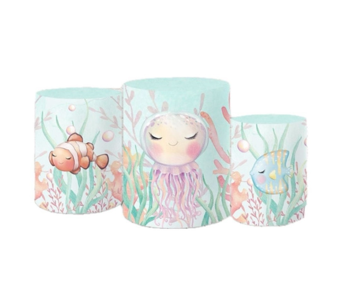 Trio de Capas - Fundo Do Mar - daydecorafestas
