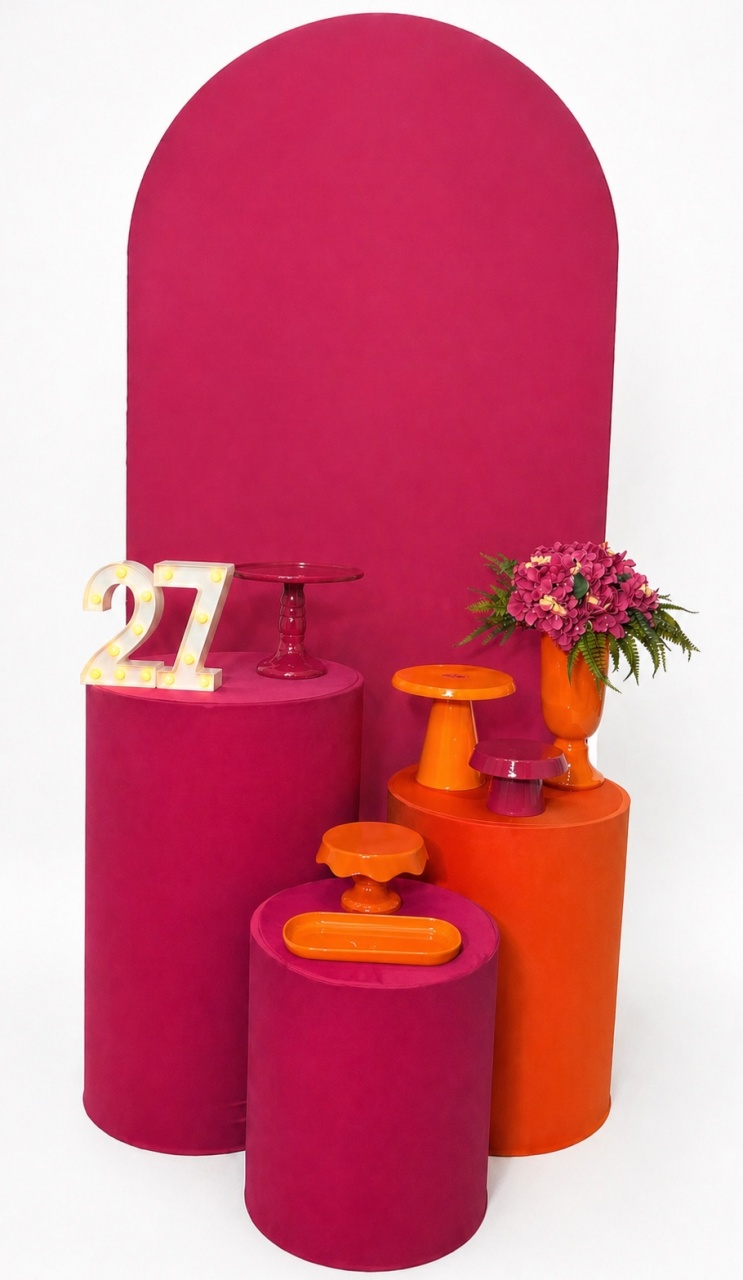 Kit - Pink E Laranja 2 - daydecorafestas