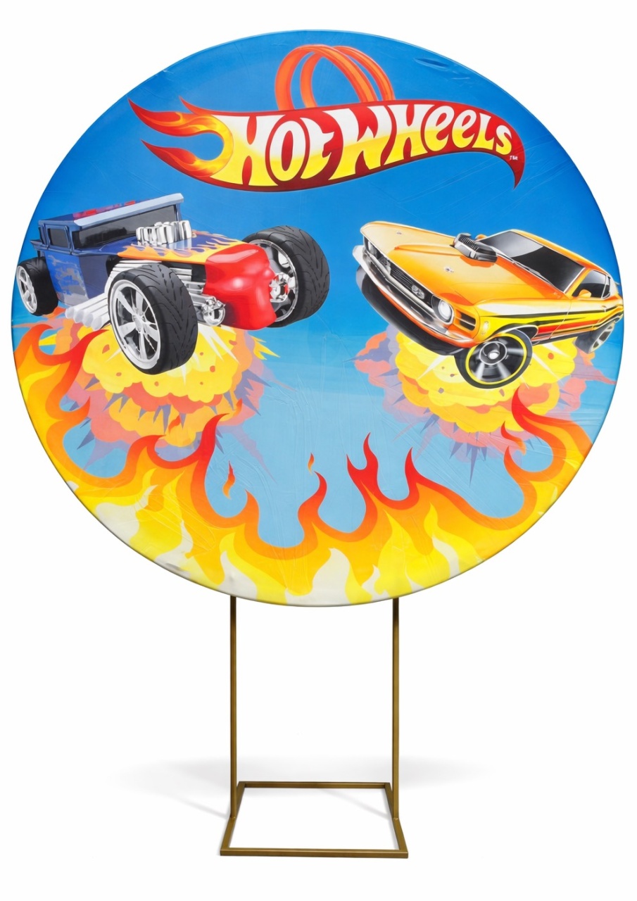 Painel Redondo 1,50 - Hot Wheels  - daydecorafestas