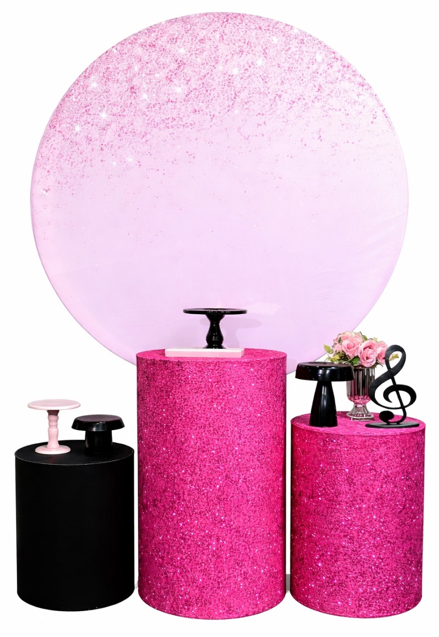 Kit - Rosa E Preto - daydecorafestas