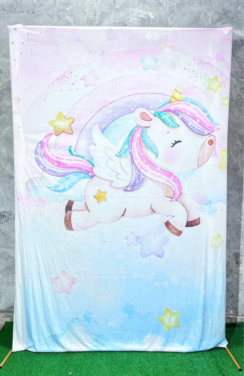 Painel Retangular 2,20X1,50 - Unicórnio - daydecorafestas