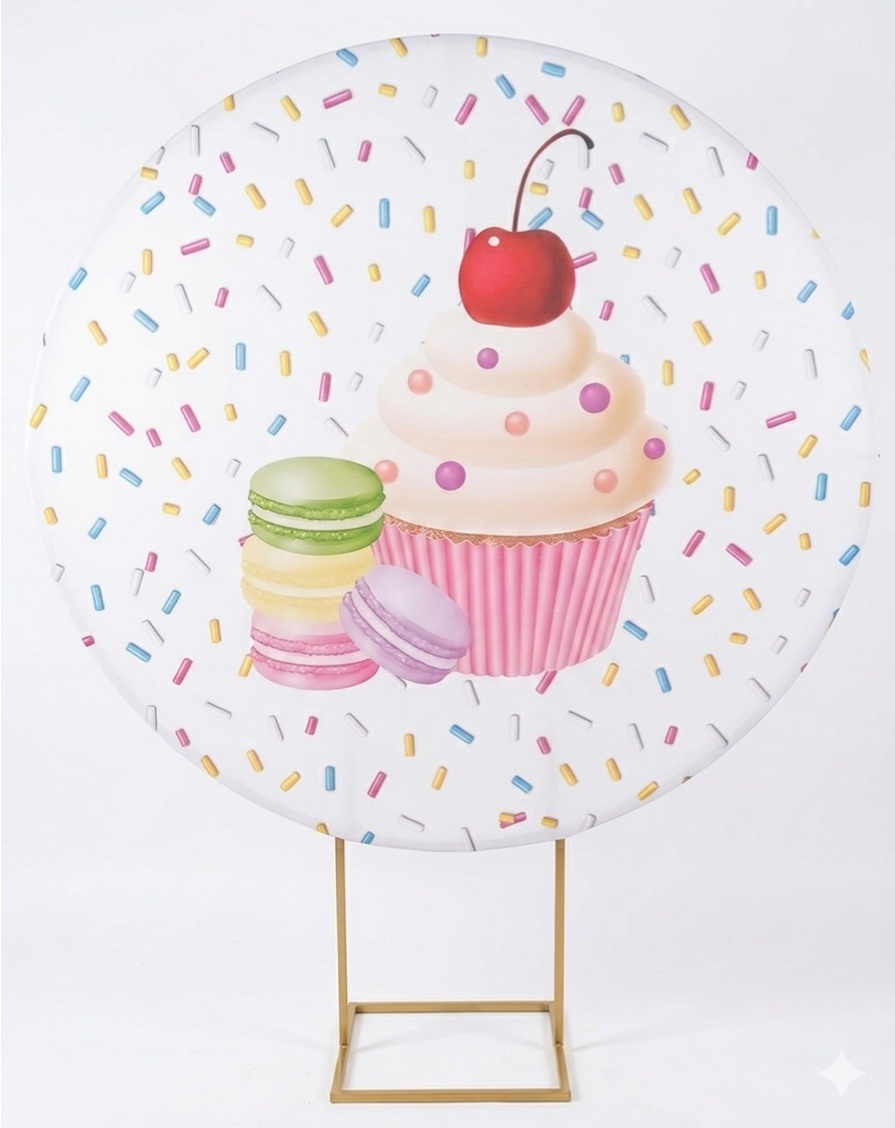 Painel Redondo 1,50 - Doces 2 - daydecorafestas