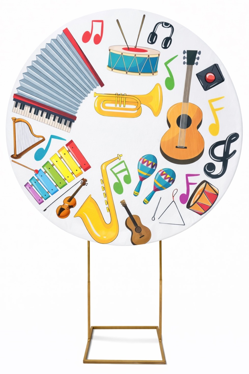 Painel Redondo 1,50 - Música - daydecorafestas