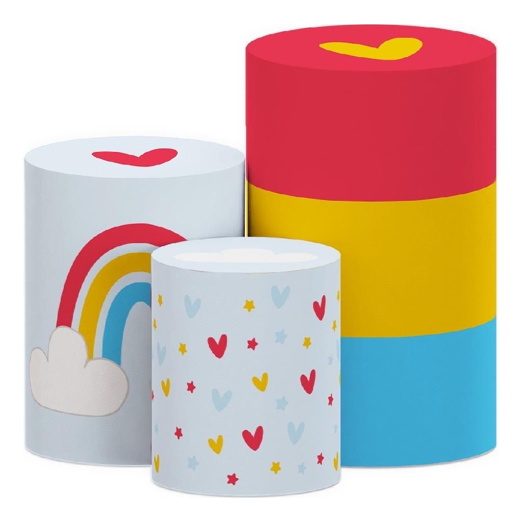 Trio de Capas - Coração  - daydecorafestas