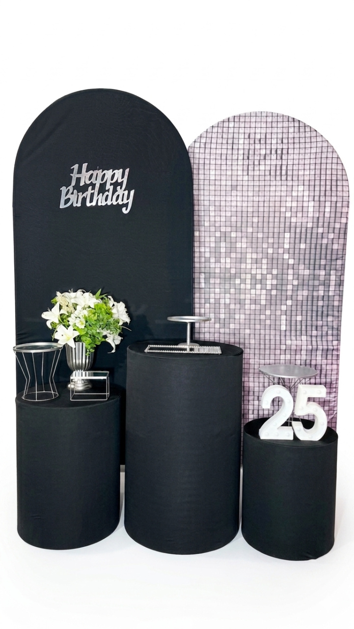 Kit - Prata E Preto 1 - daydecorafestas