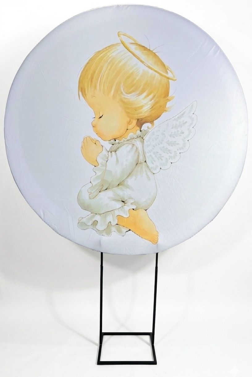 Painel Redondo 1,50 - Batizado - daydecorafestas