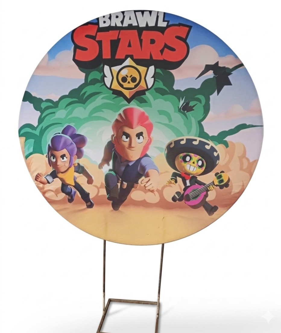 Painel Redondo 1,50 - Brawl Stars - daydecorafestas