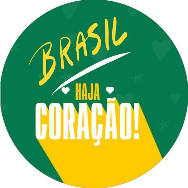 Painel Redondo 1,50 -Brasil Haja Coração - daydecorafestas