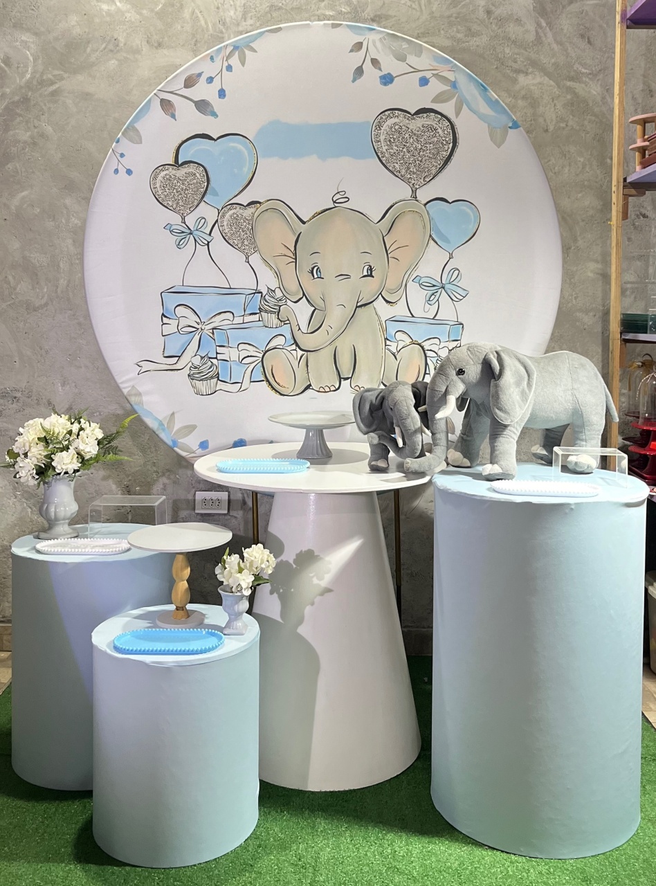 Kit - Elefantinho Azul 2 - daydecorafestas