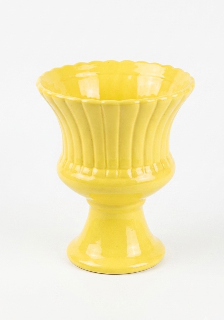 Vaso Amarelo Candy - Cerâmica - P - daydecorafestas