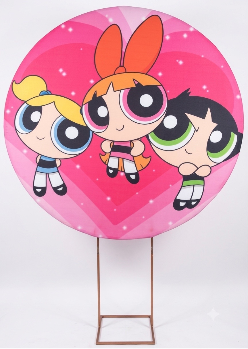 Painel Redondo 1,50 - Meninas Super Poderosas - daydecorafestas