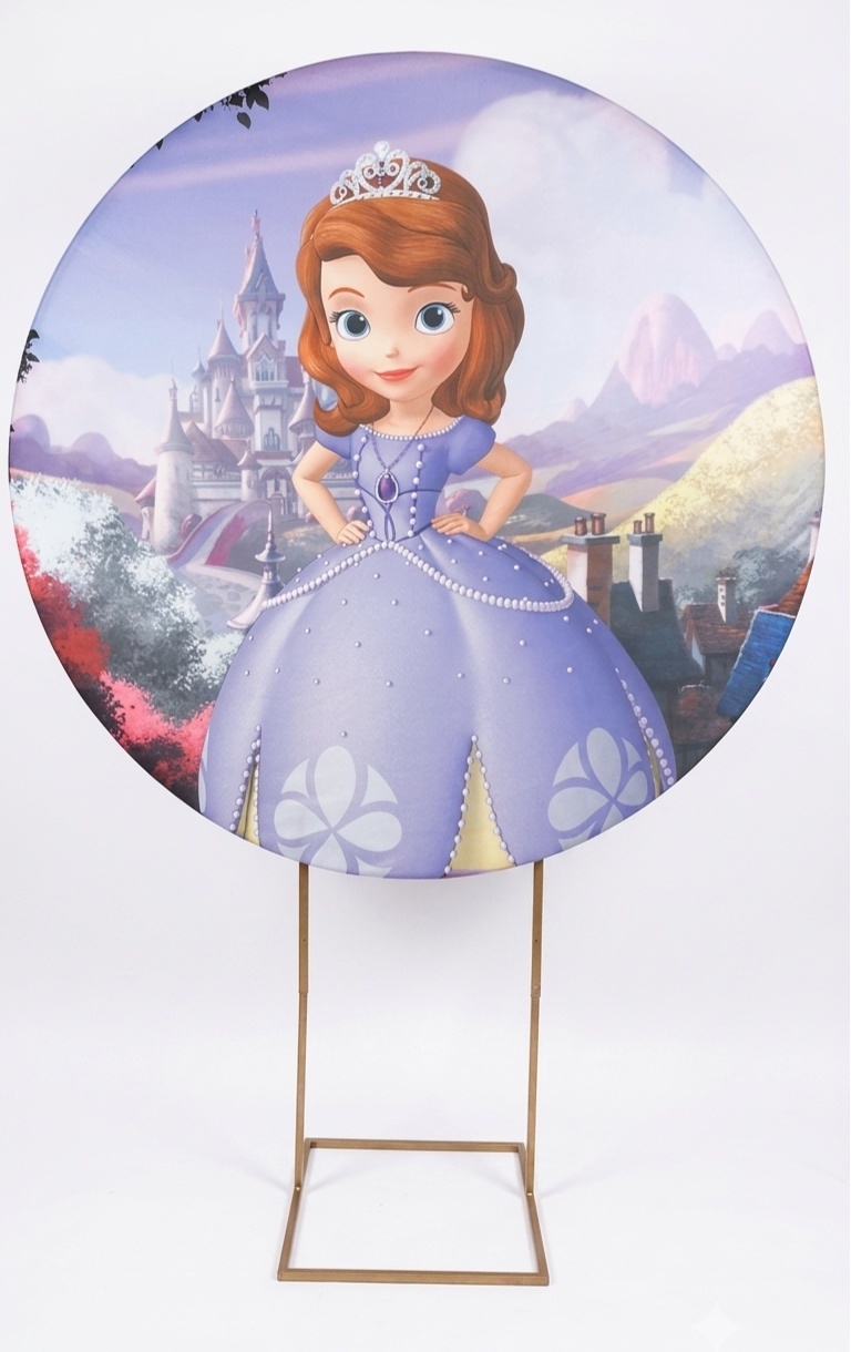 Painel Redondo 1,50 - Princesinha Sophia - daydecorafestas