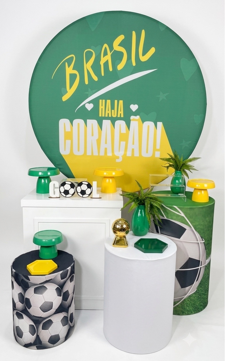 Kit - Brasil - Copa - Haja Coração - daydecorafestas
