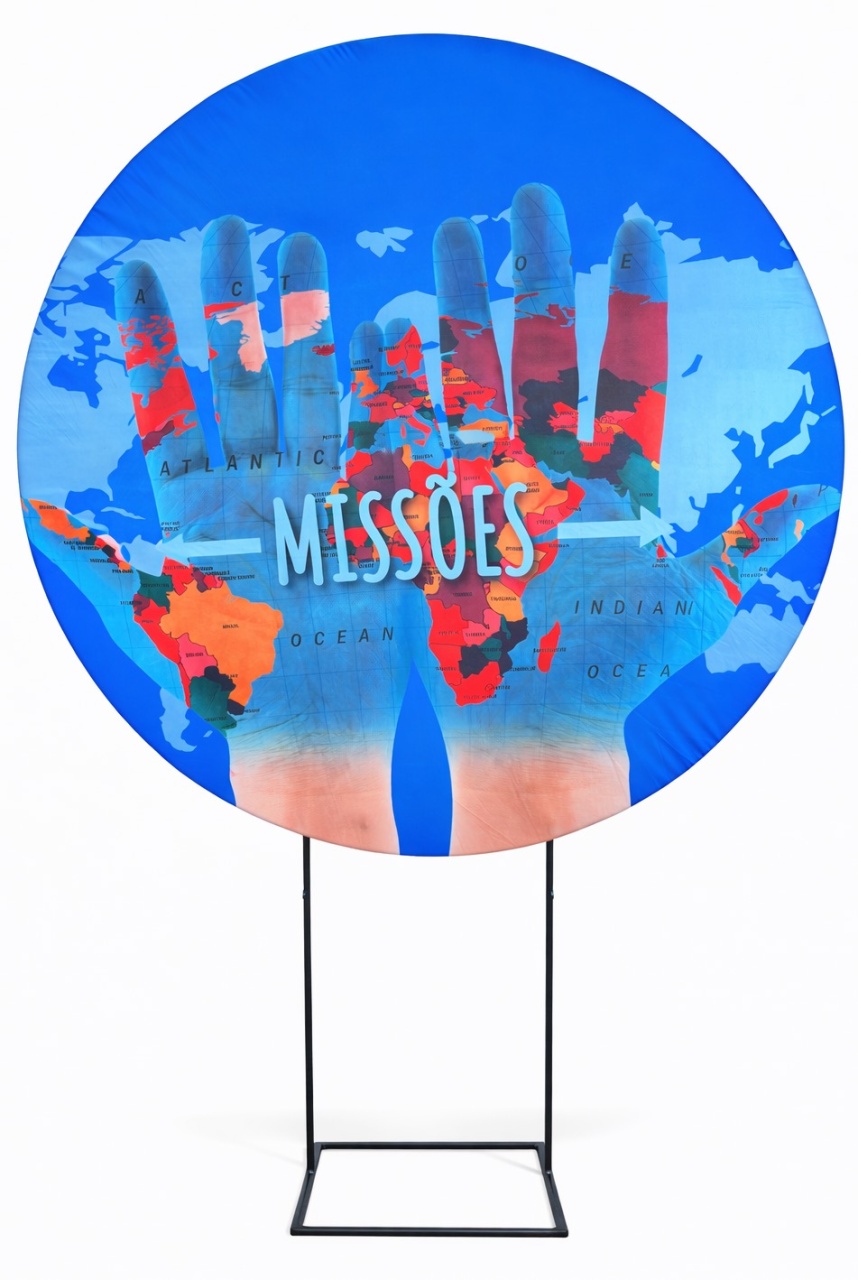 Painel Redondo 1,50 - Missões  - daydecorafestas