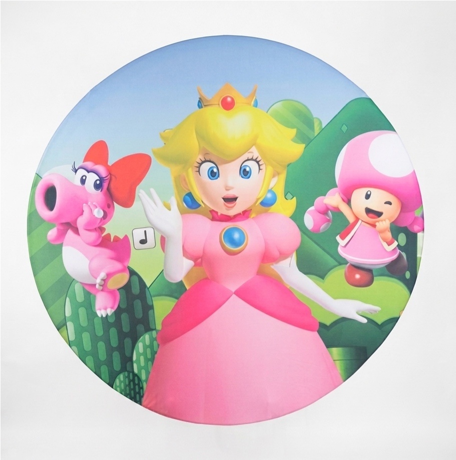 Painel Redondo 1,50 - Princesa Peach - Mario - daydecorafestas