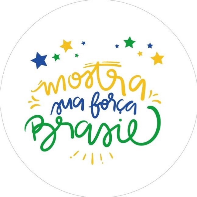 Painel Redondo 1,50 - Mostra Tua Força Brasil - daydecorafestas