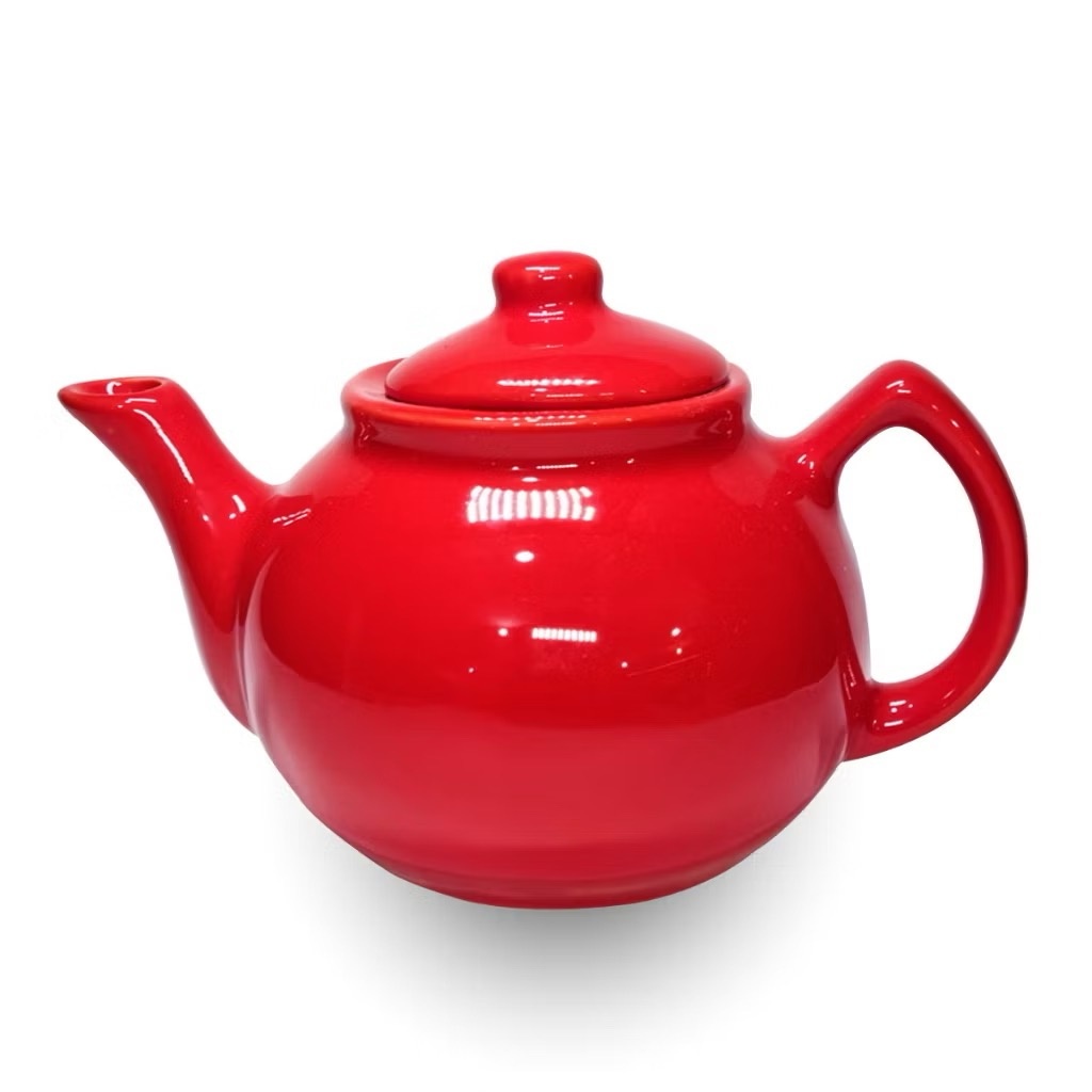 Bule Cerâmica - Vermelho - daydecorafestas