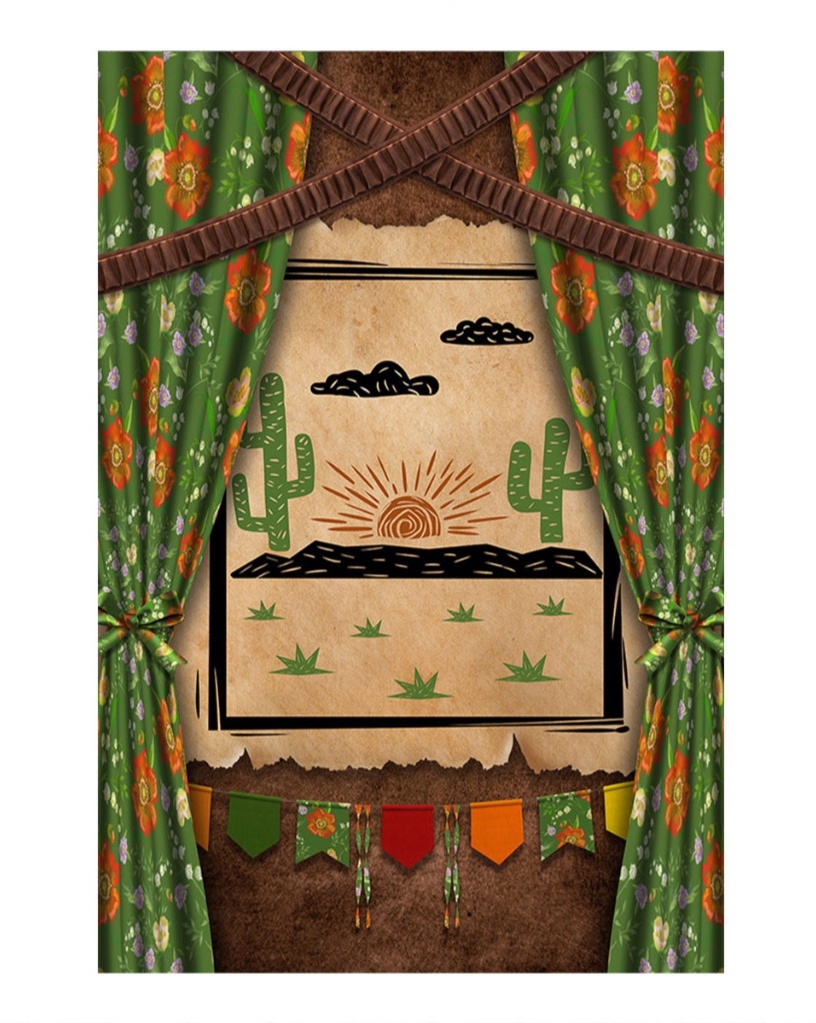 Painel Retangular 2,20X1,50 - Festa Junina Cordel - daydecorafestas