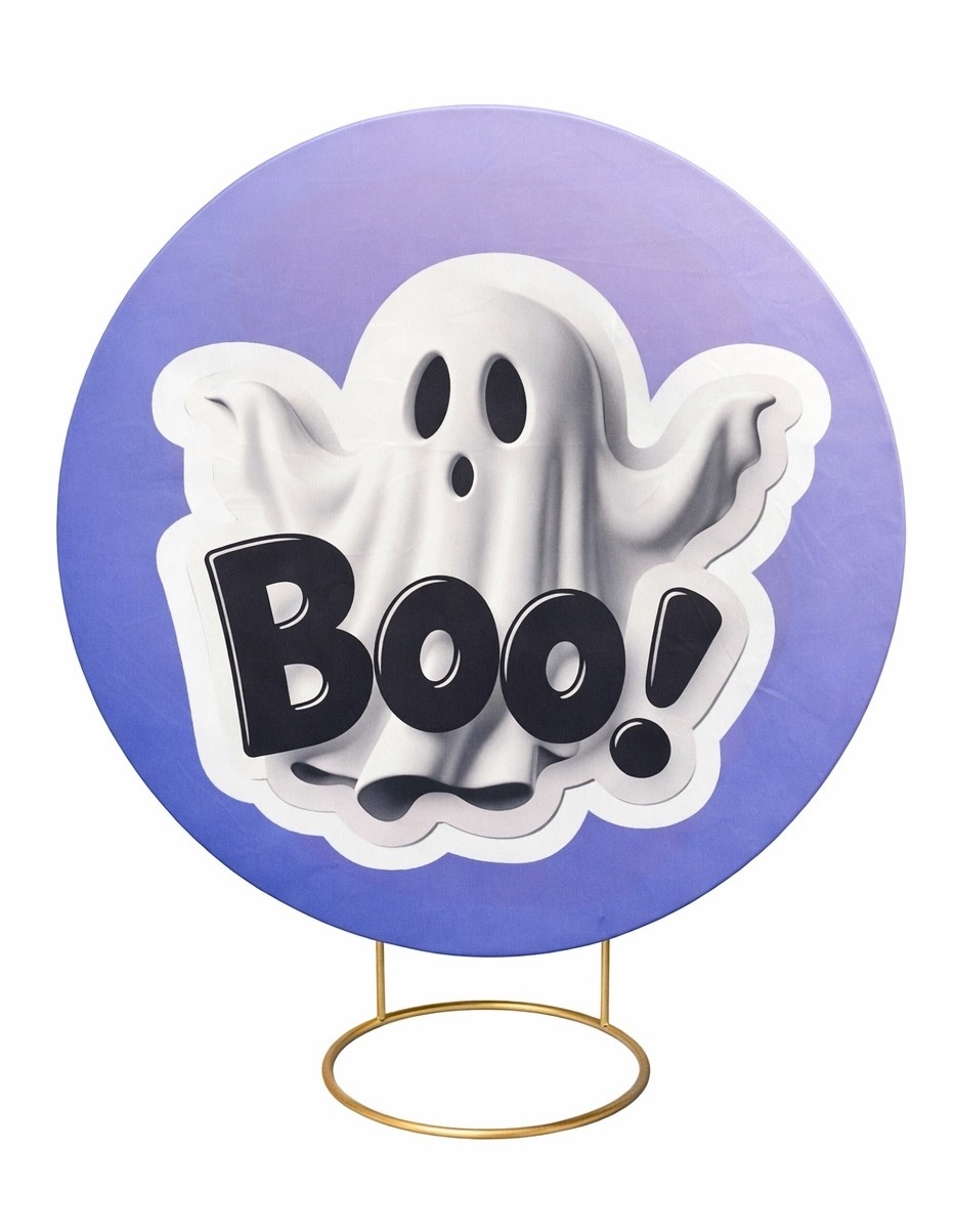Painel Redondo 0,50 - Halloween Boo - daydecorafestas