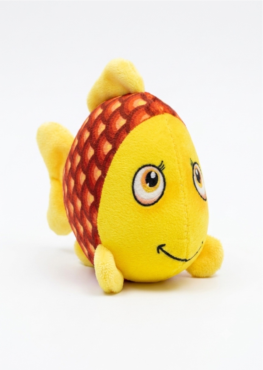 Fundo Do Mar - Peixe 16Cm - Amarelo E Vermelho - daydecorafestas
