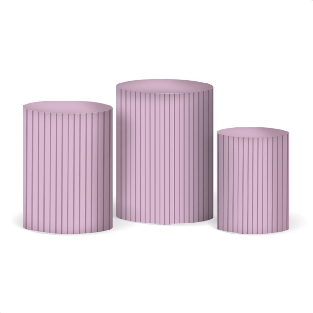 Trio de Capas - Lilás Ripado - daydecorafestas