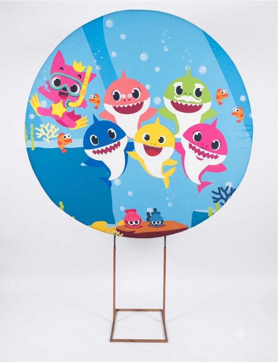 Painel Redondo 1,50 - Baby Shark - daydecorafestas