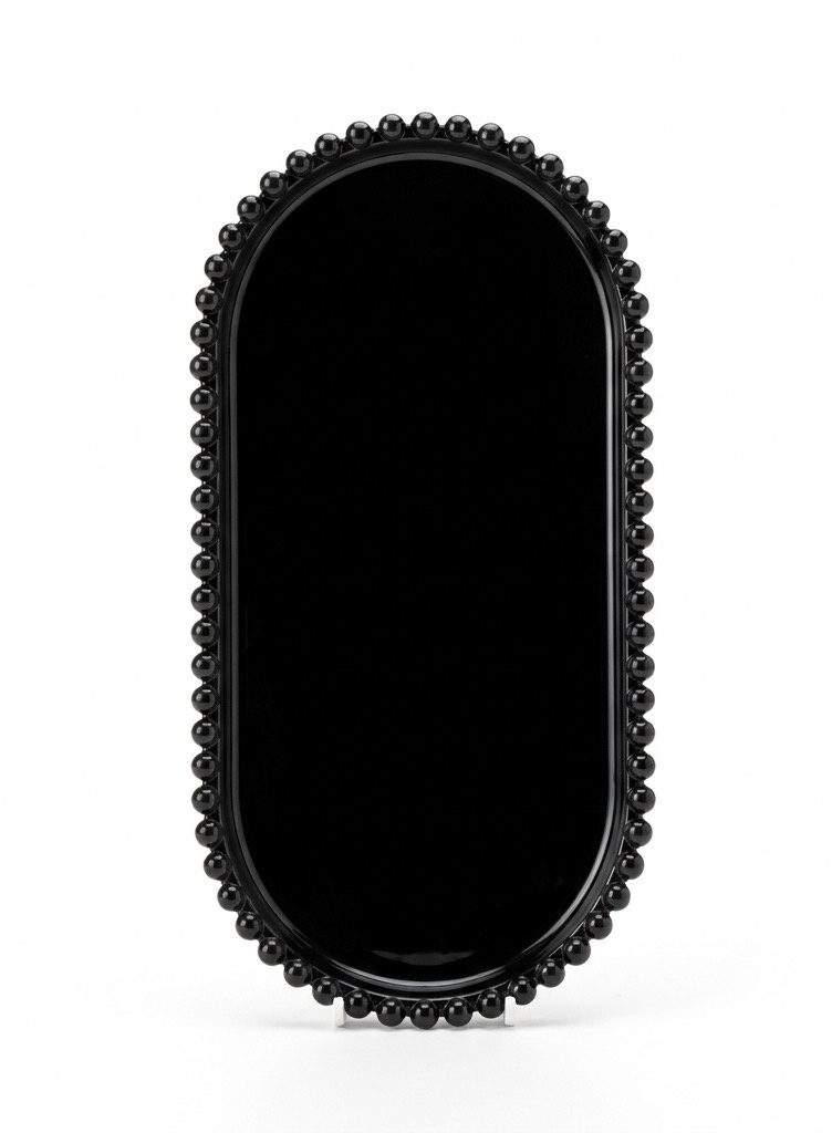 Bandeja Preta Oval - daydecorafestas