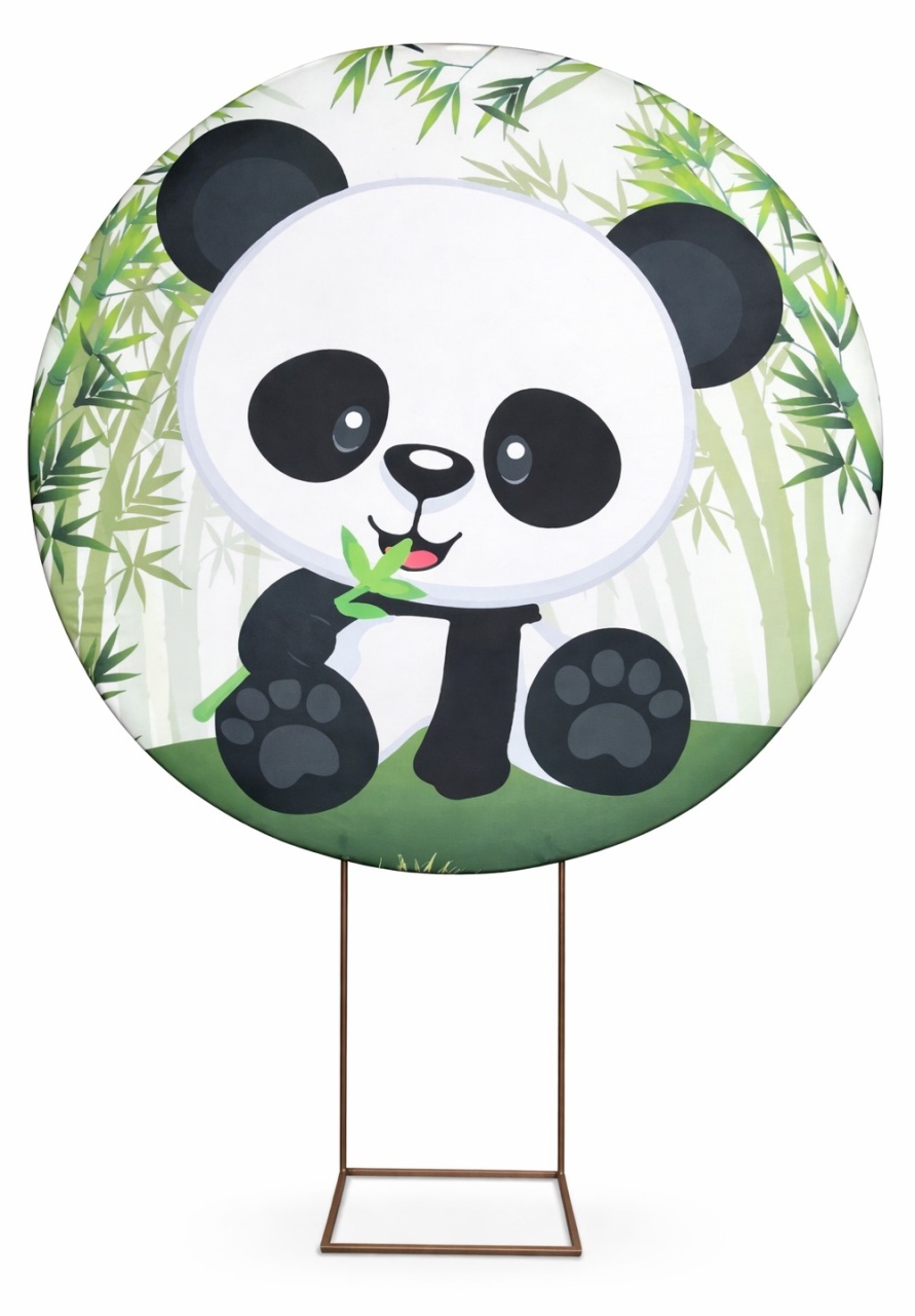 Painel Redondo 1,50 - Panda - daydecorafestas
