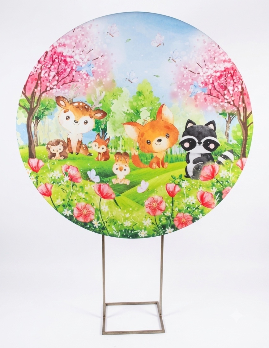 Painel Redondo 1,50 - Bosque 2 - daydecorafestas