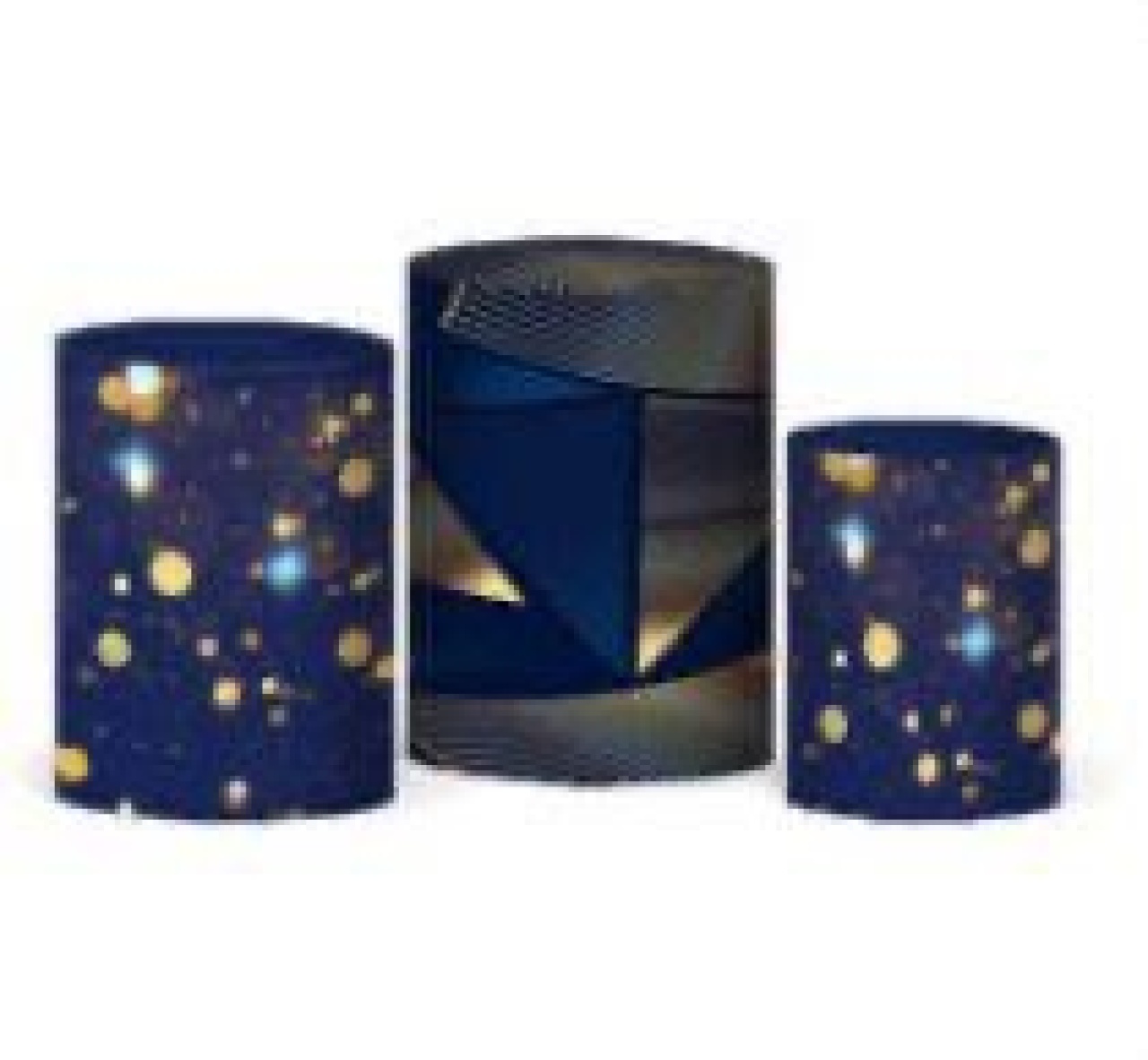 Trio de Capas - Azul Escuro Com Dourado - daydecorafestas