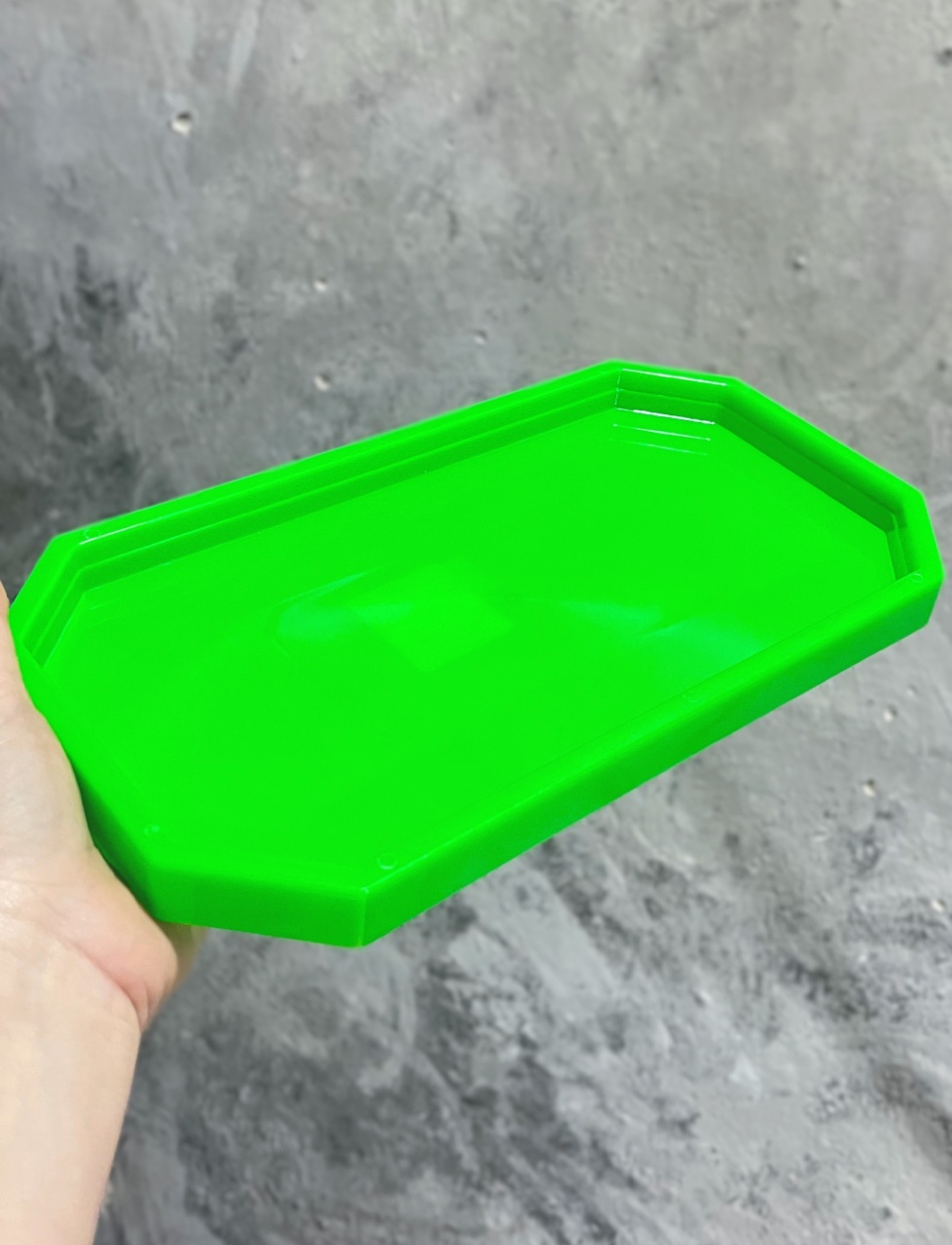 Bandeja Verde Neon Retangular Acrílica - daydecorafestas