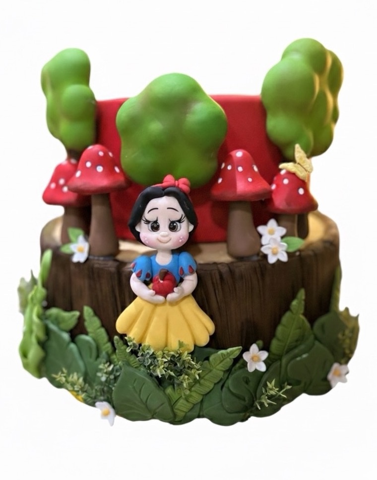 Bolo Fake - Branca de Neve (2 Andares) - daydecorafestas