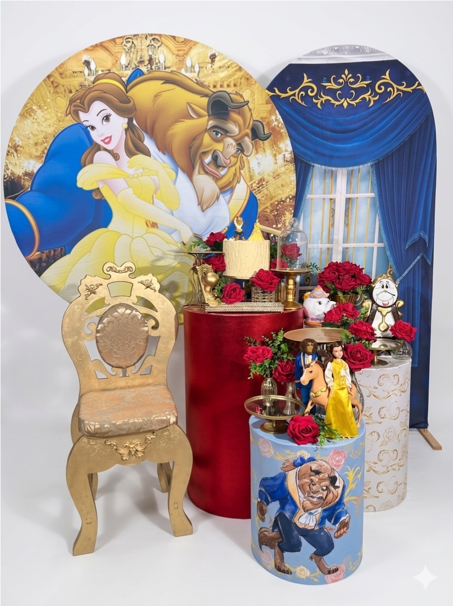 Kit - Princesa A Bela E A Fera Luxo 2 - daydecorafestas