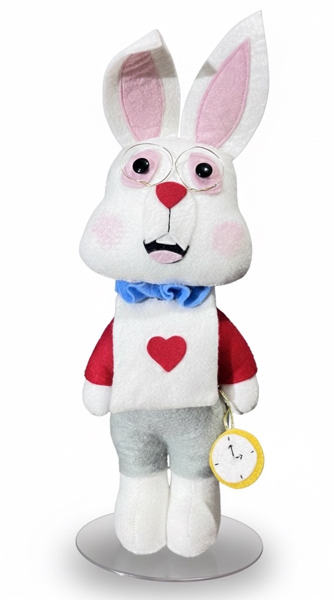 Alice No País das Maravilhas - Feltro - Coelho - daydecorafestas
