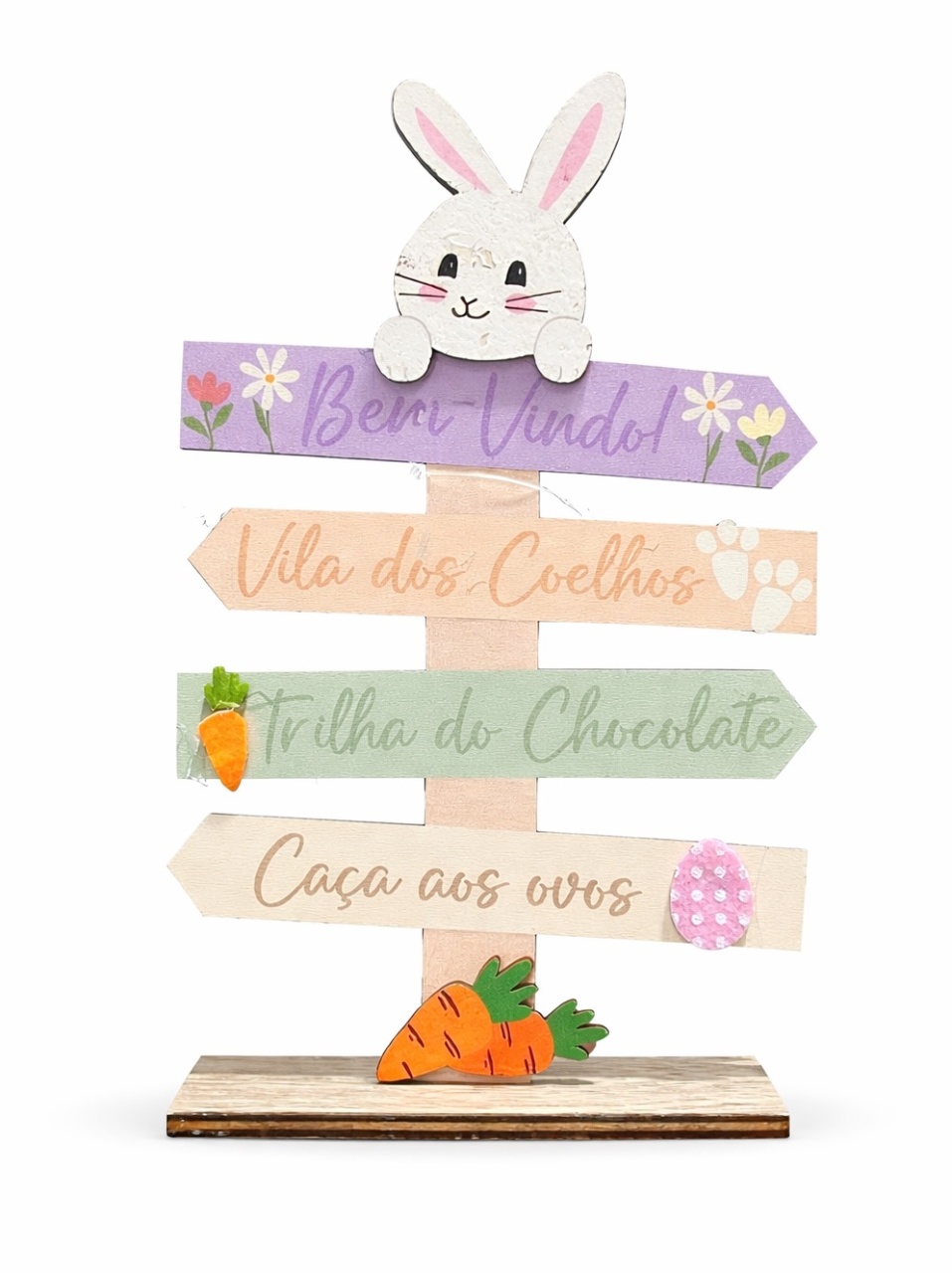 Placa Vila dos Coelhos - Pp - daydecorafestas