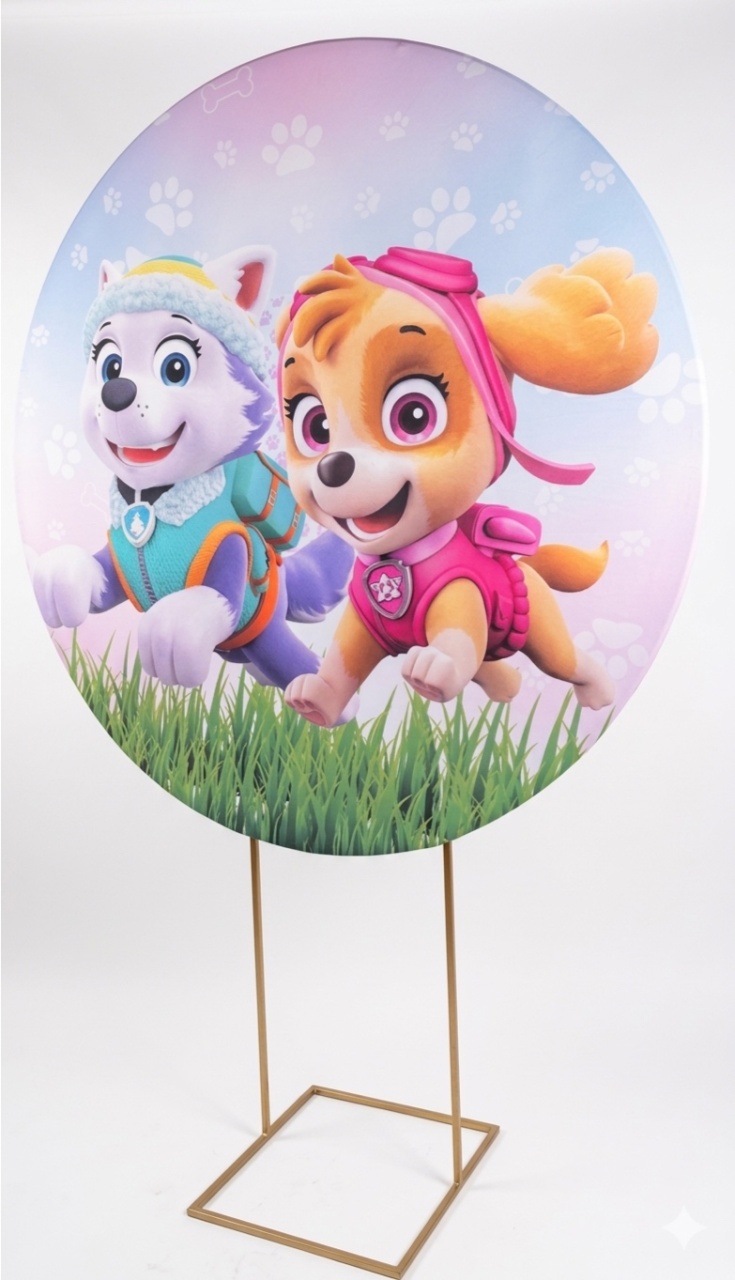 Painel Redondo 1,50 - Sky E Everest Patrulha Canina - daydecorafestas