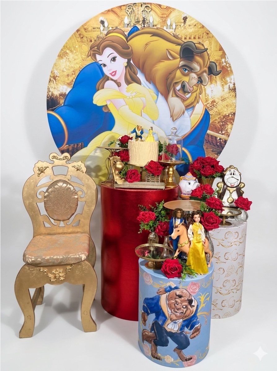 Kit - Princesa A Bela E A Fera Luxo 1 - daydecorafestas