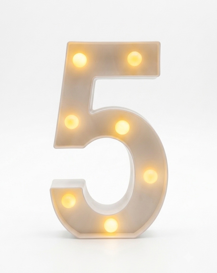 Número A Pilha - 5 - daydecorafestas