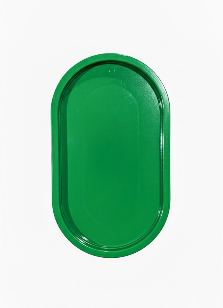 Bandeja Verde Escura Acrílica Oval - daydecorafestas