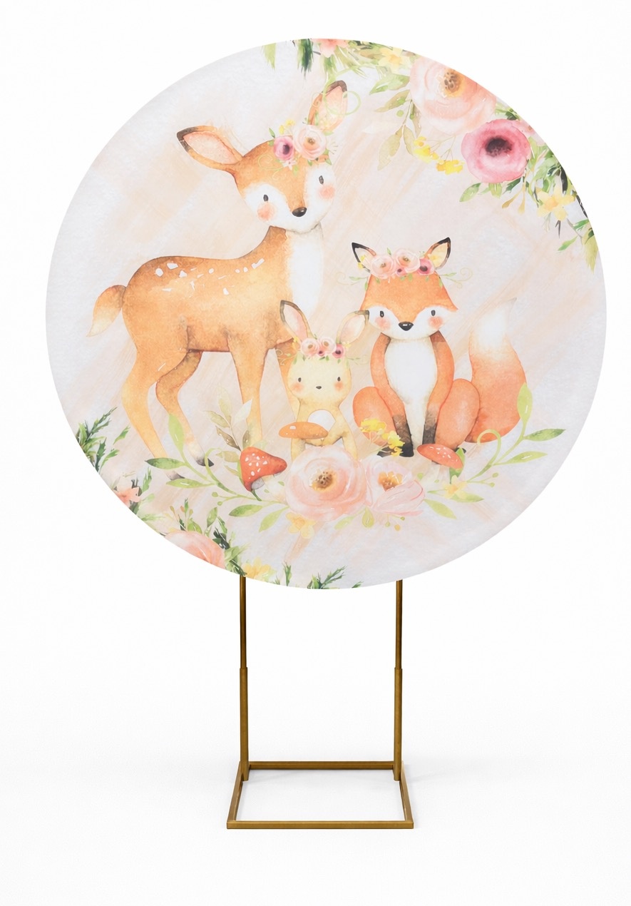 Painel Redondo 1,50 - Bosque - daydecorafestas