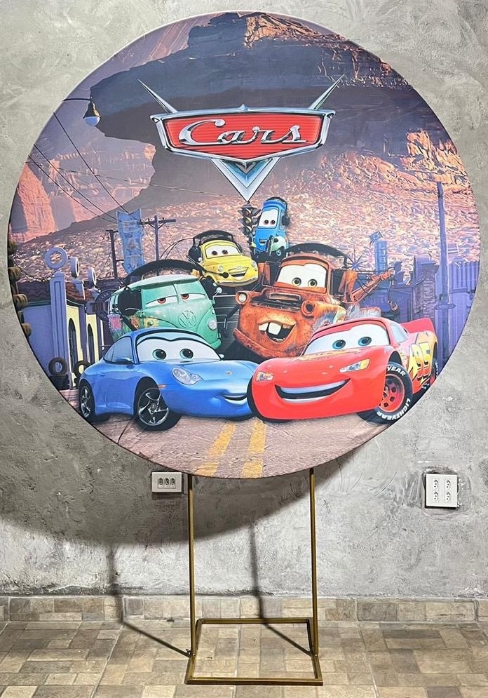 Painel Redondo 1,50 - Carros - daydecorafestas
