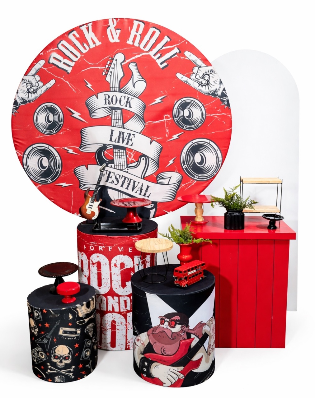 Kit - Rock 3 - daydecorafestas