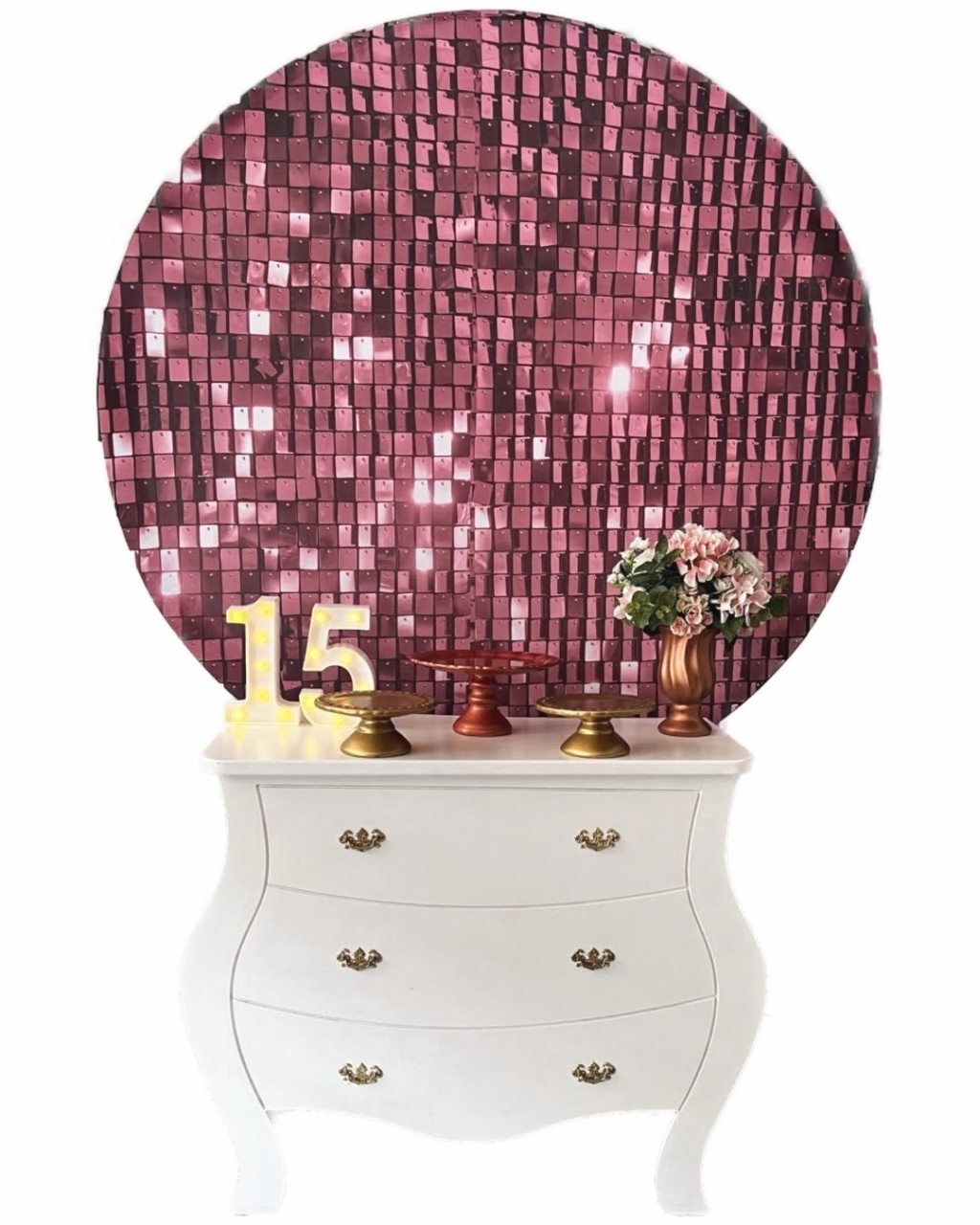 Kit - 15 Anos - Rosê E Dourado - daydecorafestas