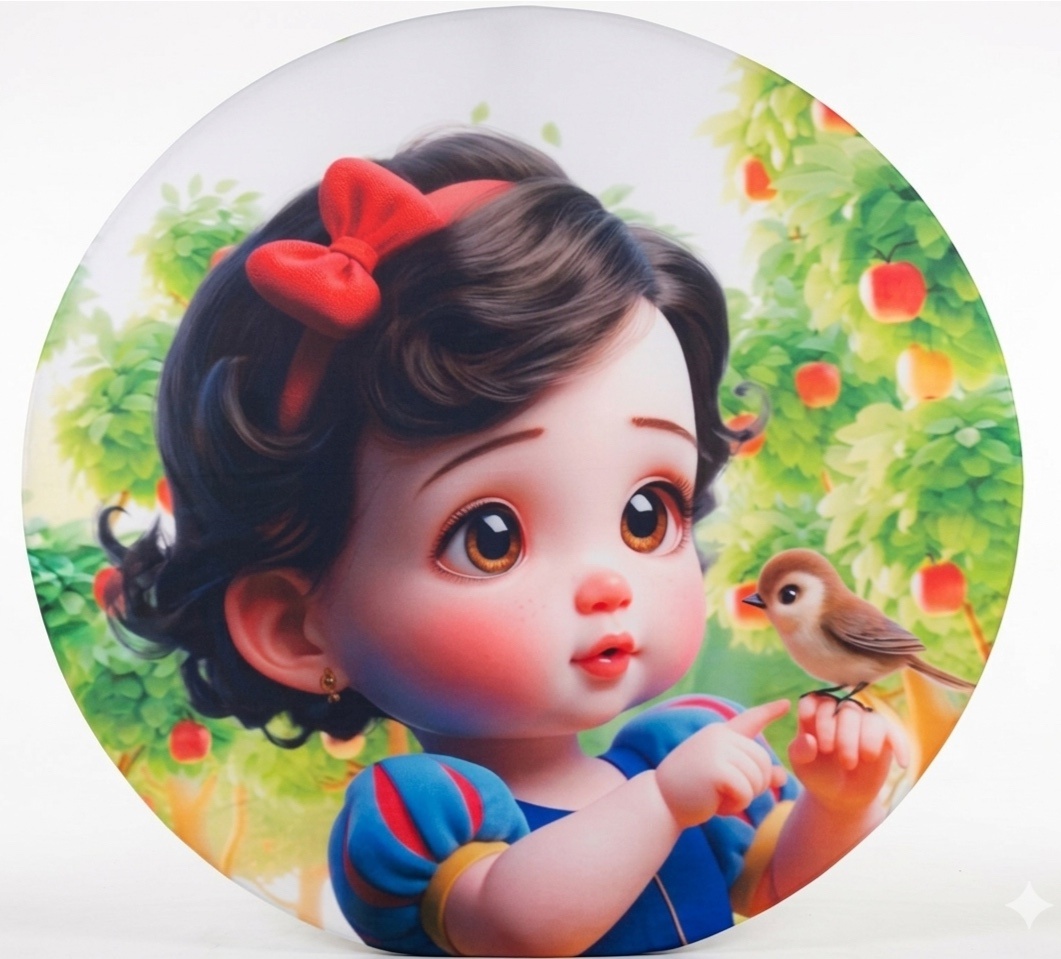 Painel Redondo 1,50 - Branca de Neve Baby - daydecorafestas