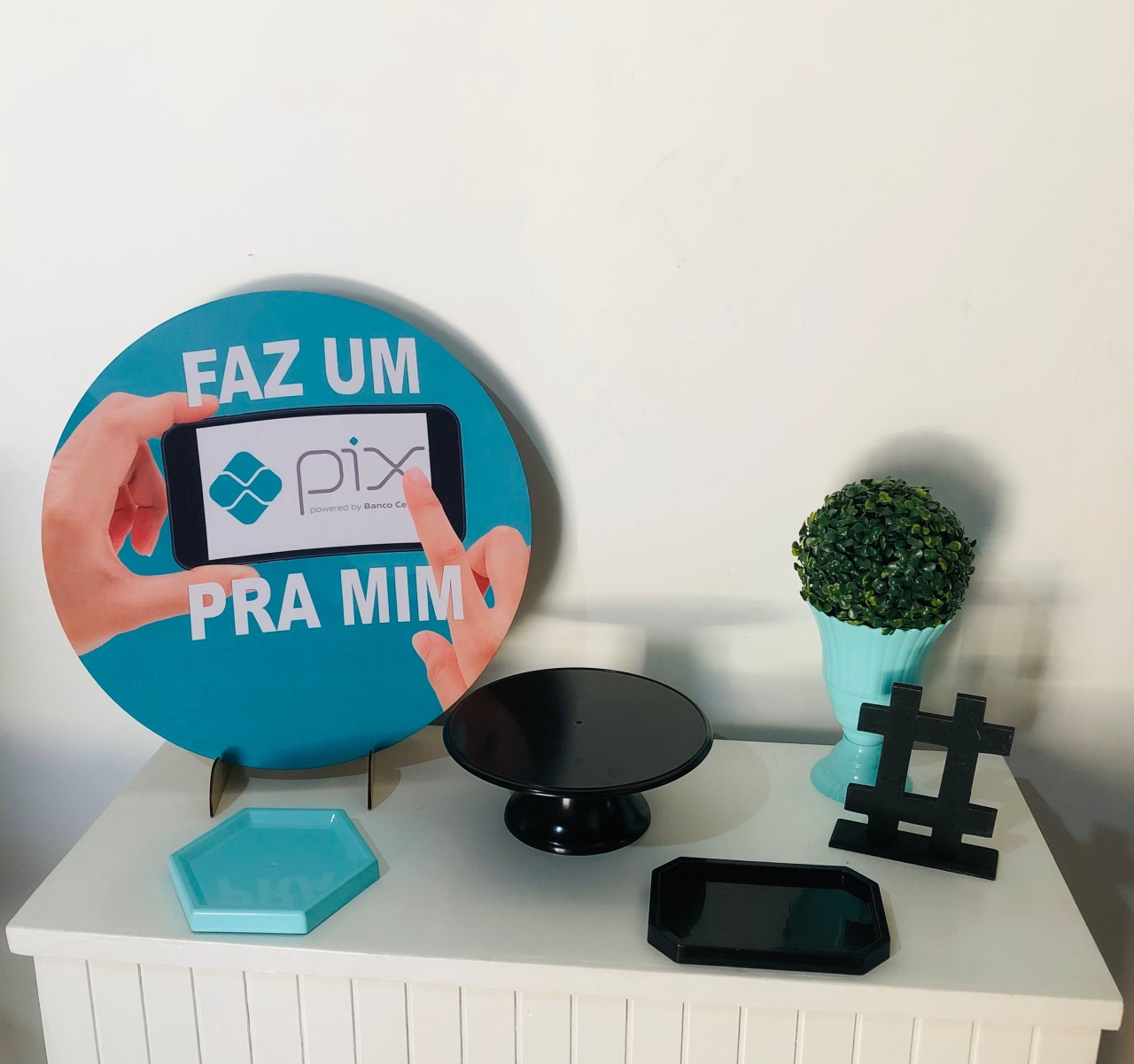  Faz Um Pix Pra Mim Bronze Mini Kit 50 Cm - Mila e Dry Decora e Loca 