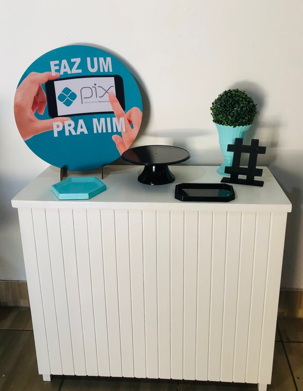  Faz Um Pix Pra Mim Prata Mini Kit 50 Cm  - Mila e Dry Decora e Loca 