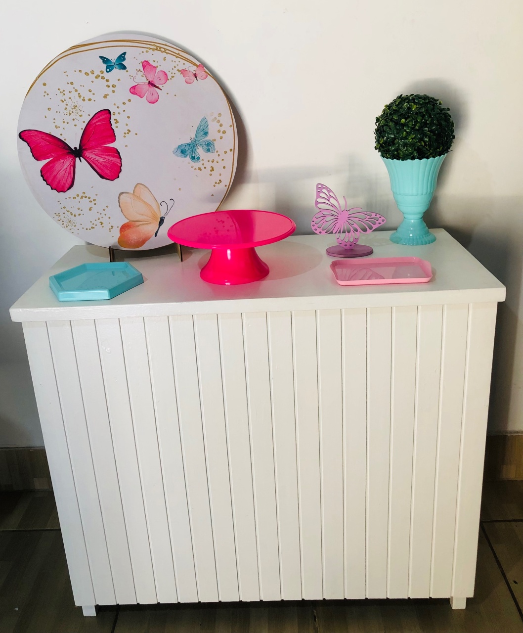 Jardim das Borboletas Prata Mini Kit 50 Cm   - Mila e Dry Decora e Loca 